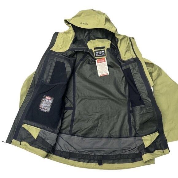 Dakine Sender Stretch 3L Jacket Mens Medium Green RECCO Ski Snowboarding - Picture 2 of 8